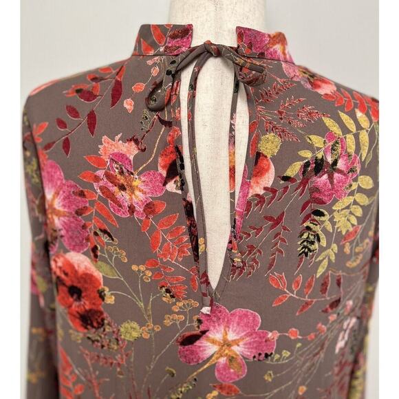 Women’s Sz Small Blouse Top Gorgeous Floral Ruffles Feminine Fairy Whimsical - Picture 5 of 8